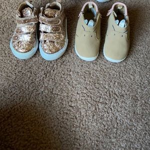 3 pairs of toddler girl shoes Janie & Jack& Gap & Carter’s
